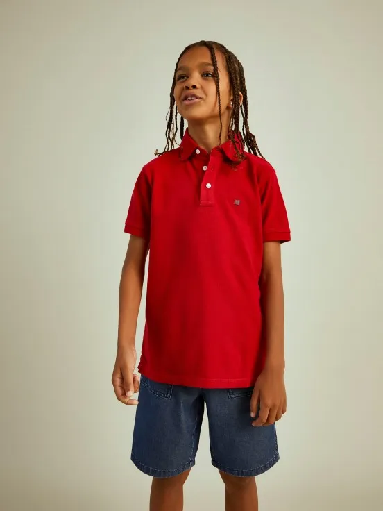 100% cotton short sleeve polo