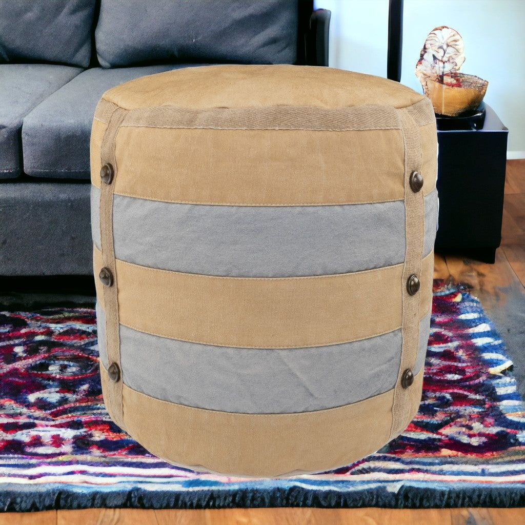 16 Tan 100% Cotton Ottoman