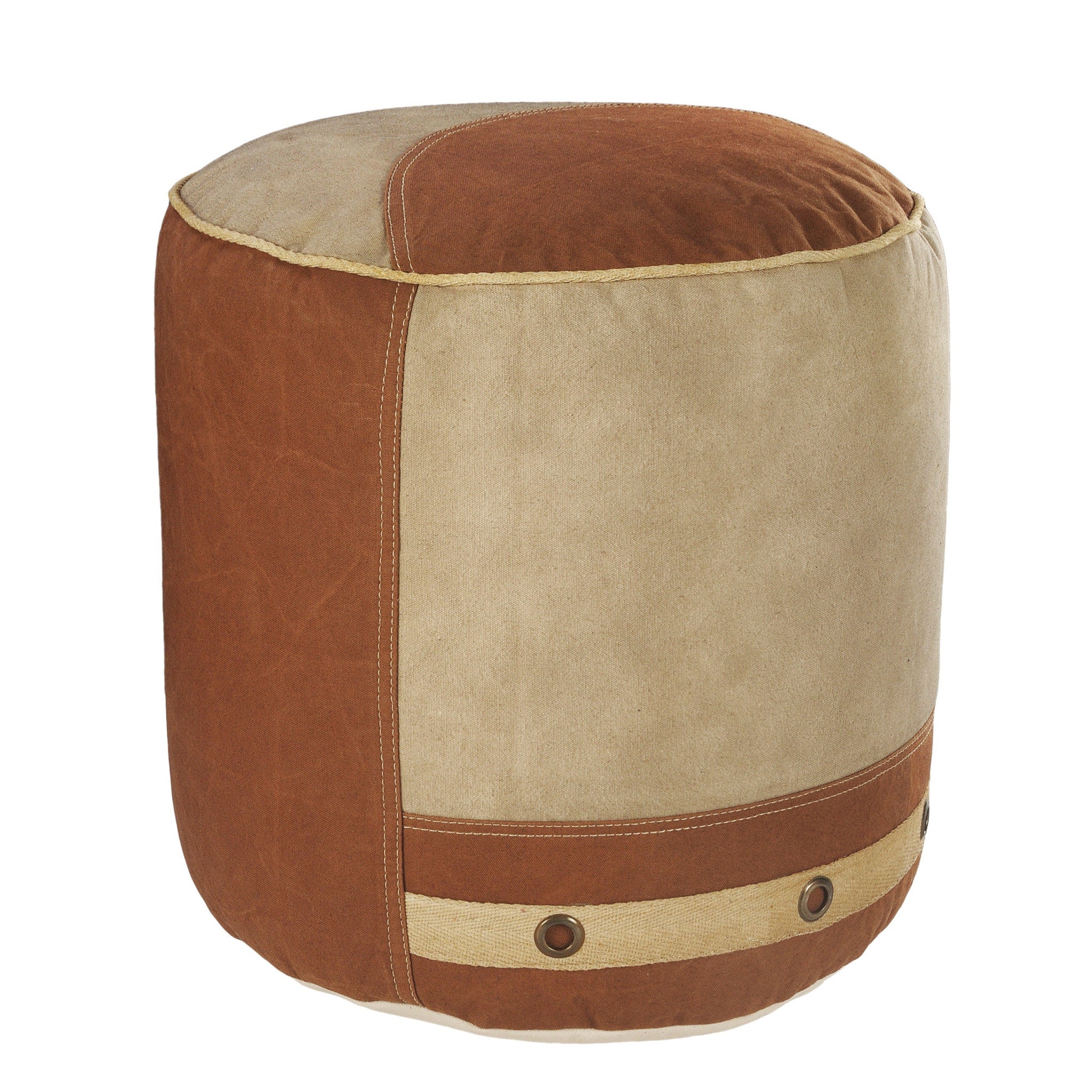 16 Tan 100% Cotton Ottoman