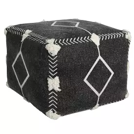 18 Black 100% Cotton Ottoman