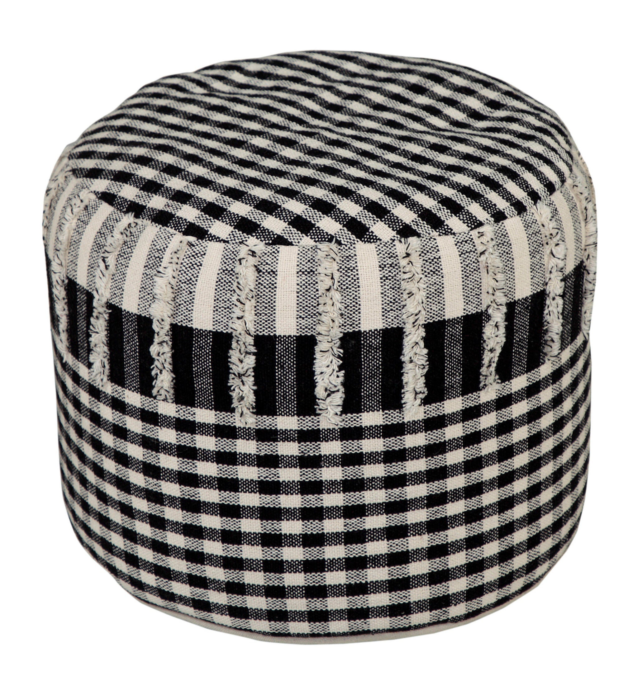 18 Black 100% Cotton Ottoman