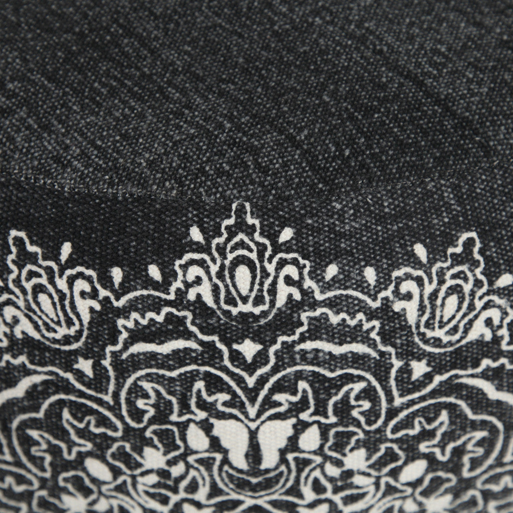 18 Black 100% Cotton Ottoman