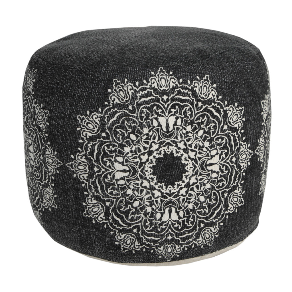 18 Black 100% Cotton Ottoman