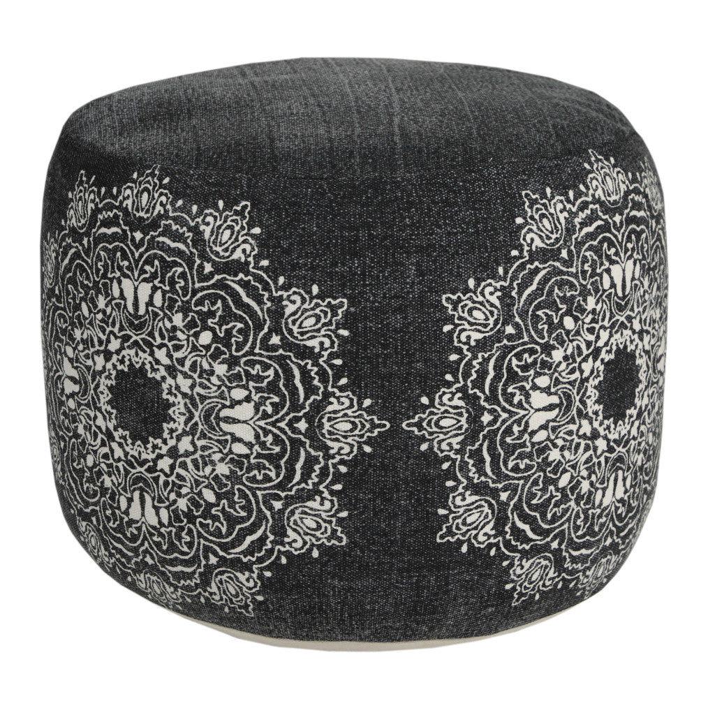 18 Black 100% Cotton Ottoman