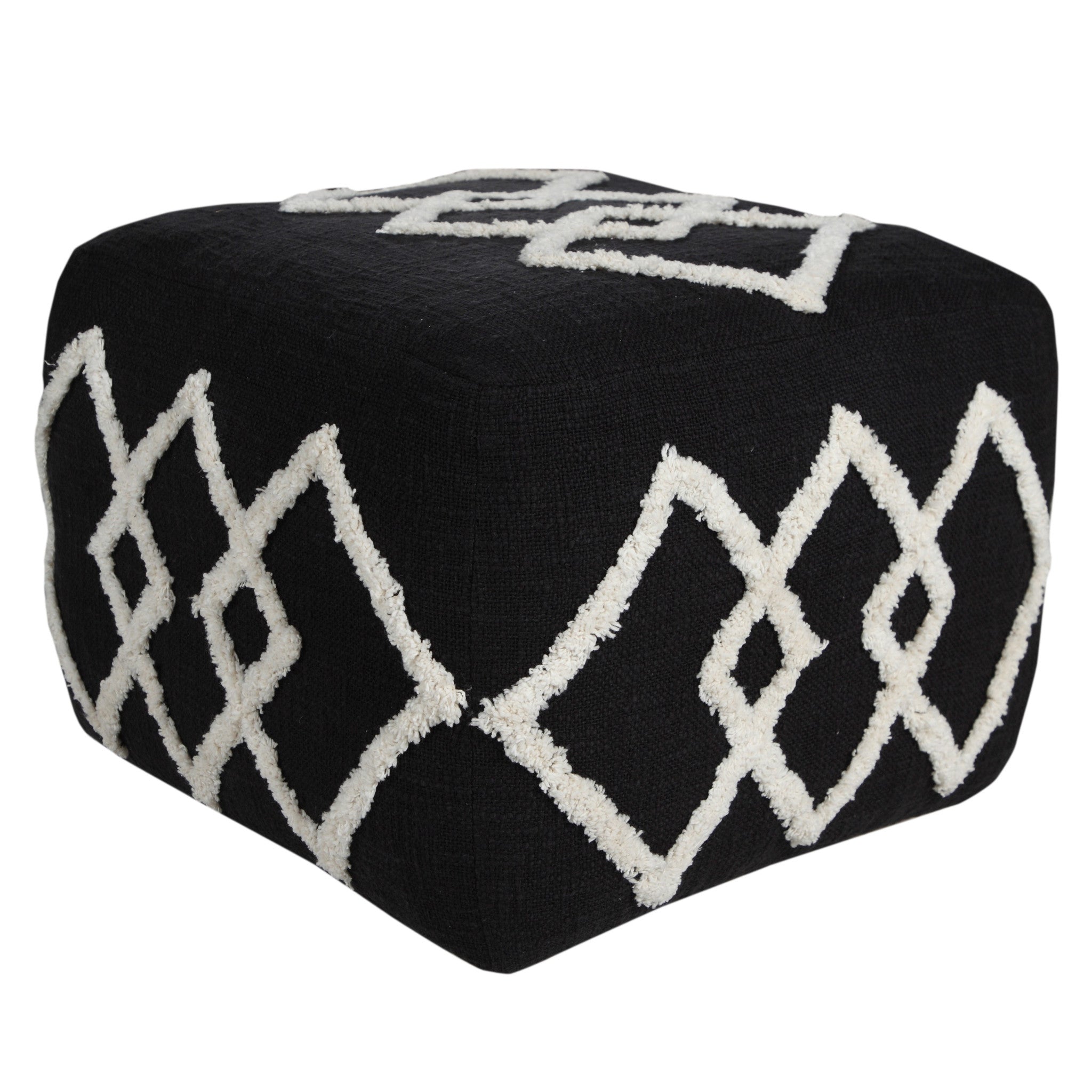 18 Black 100% Cotton Ottoman