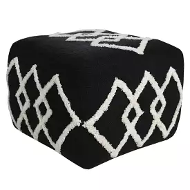 18 Black 100% Cotton Ottoman