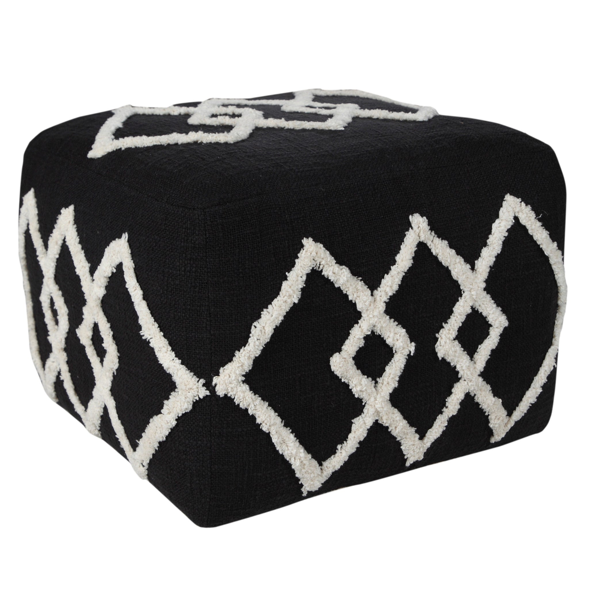 18 Black 100% Cotton Ottoman