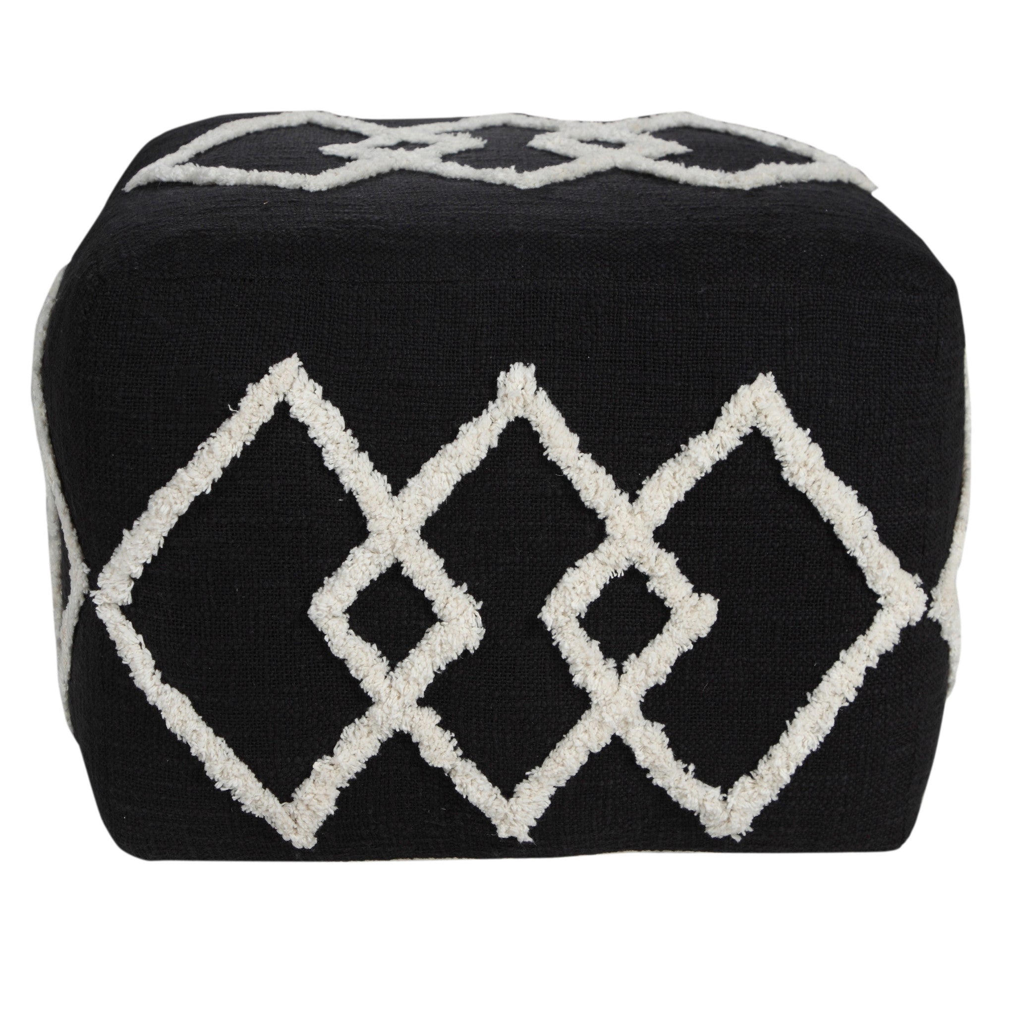 18 Black 100% Cotton Ottoman