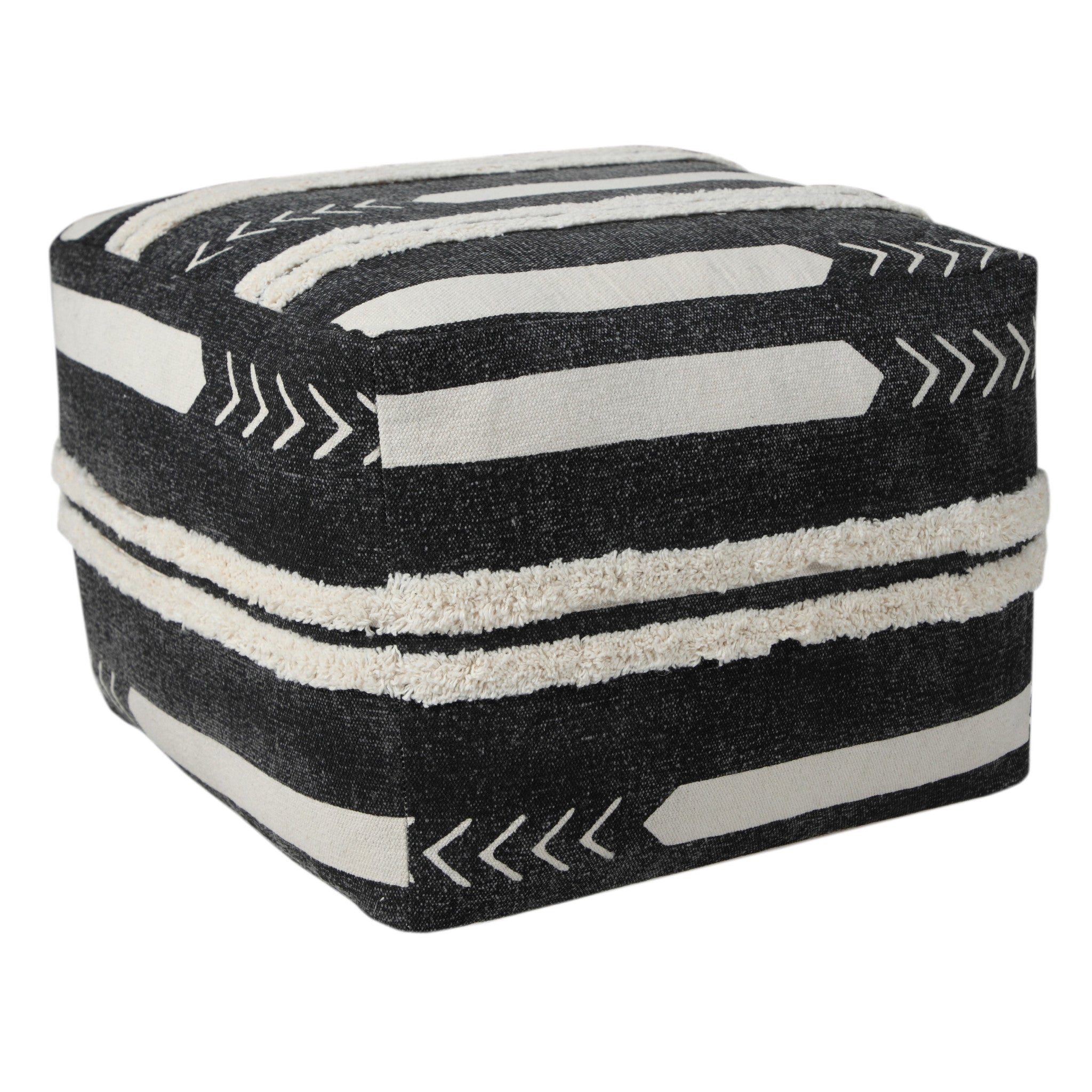 18 Black 100% Cotton Ottoman