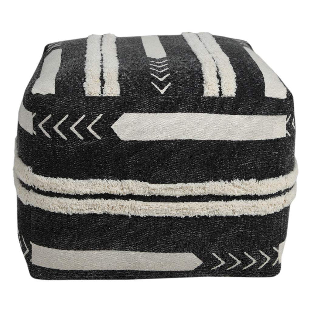 18 Black 100% Cotton Ottoman