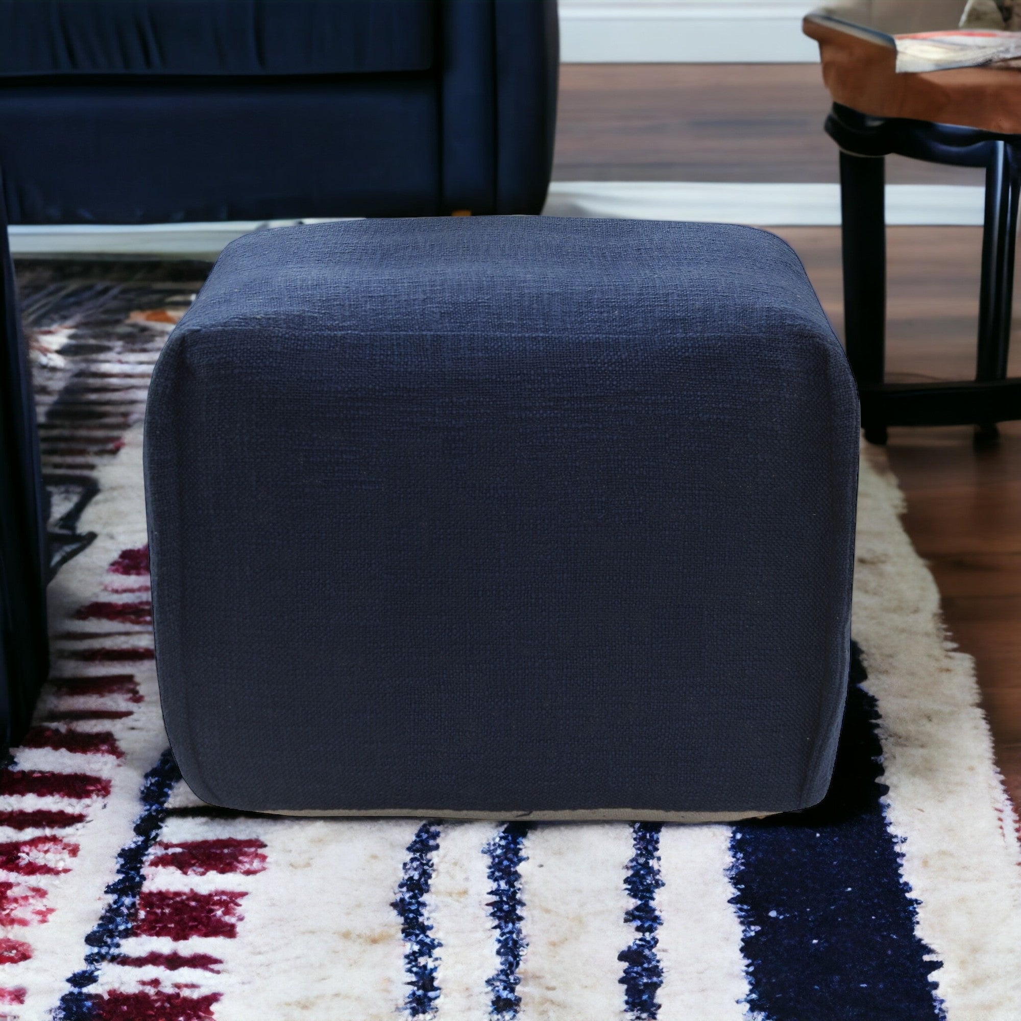 18 Blue 100% Cotton Ottoman