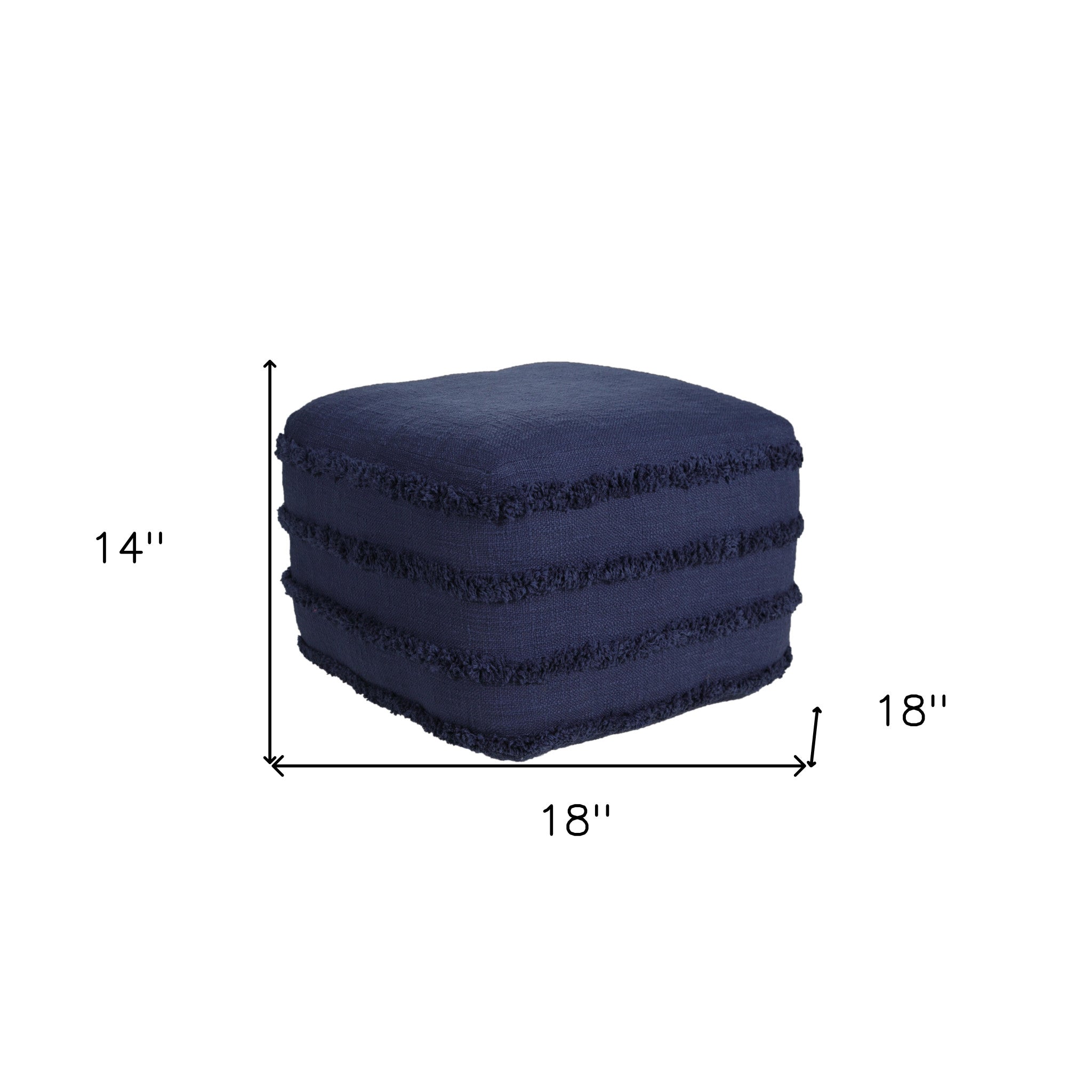 18 Blue 100% Cotton Ottoman