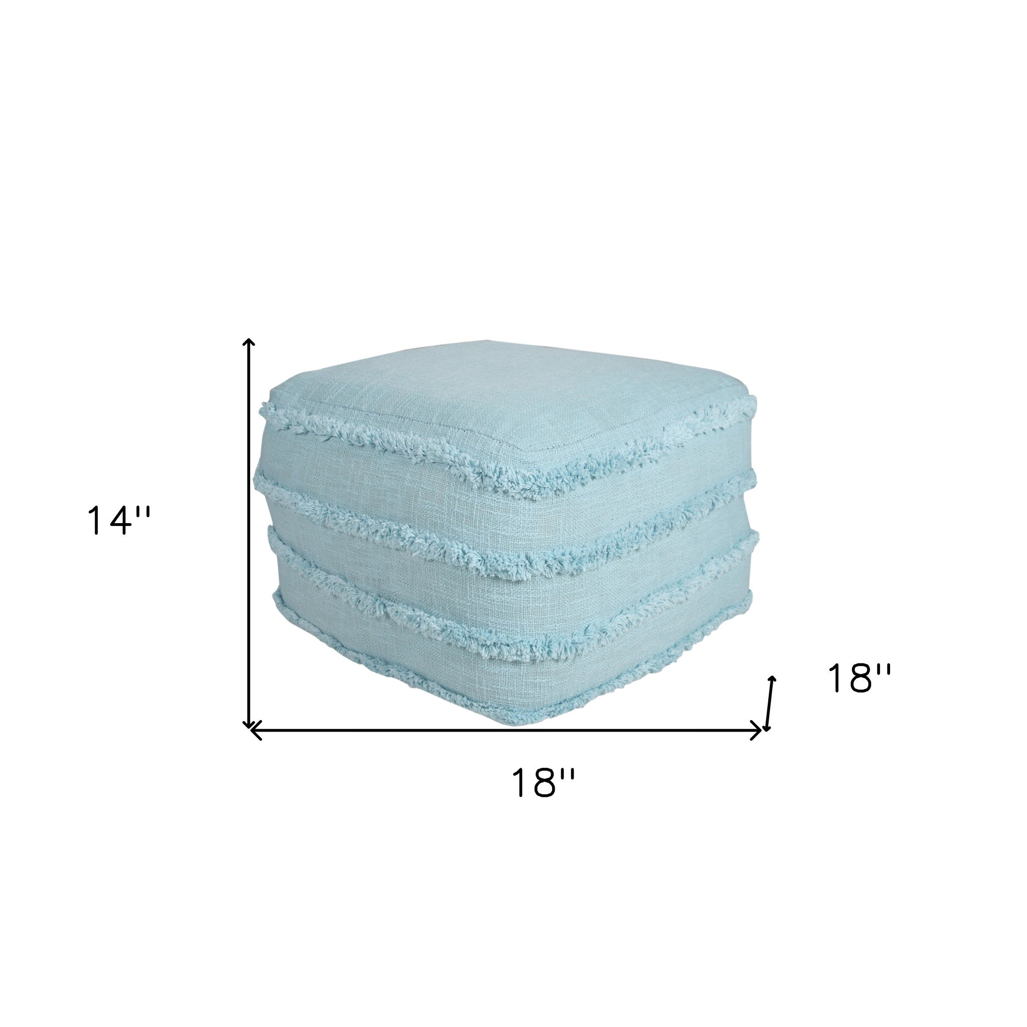 18 Blue 100% Cotton Ottoman