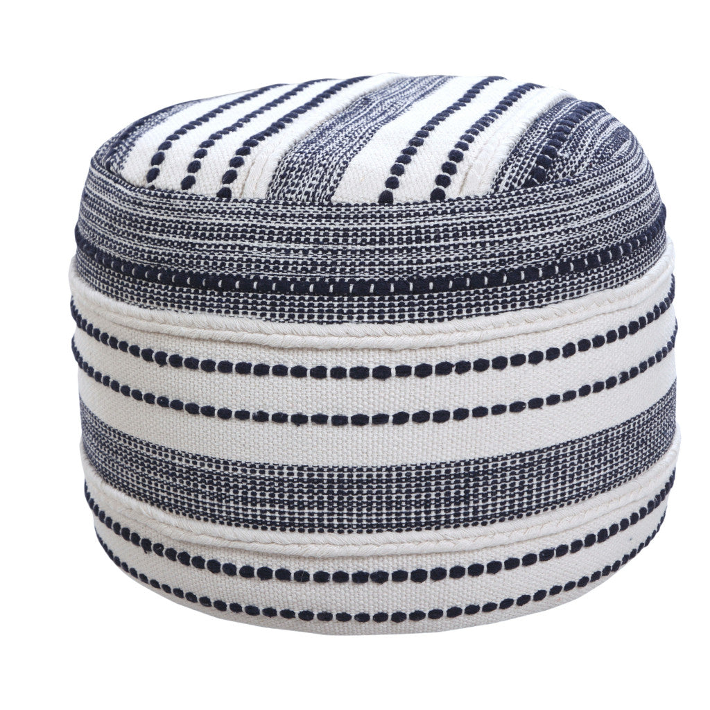 18 Blue 100% Cotton Ottoman