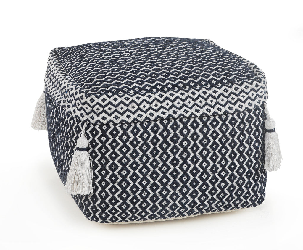 18 Blue 100% Cotton Ottoman