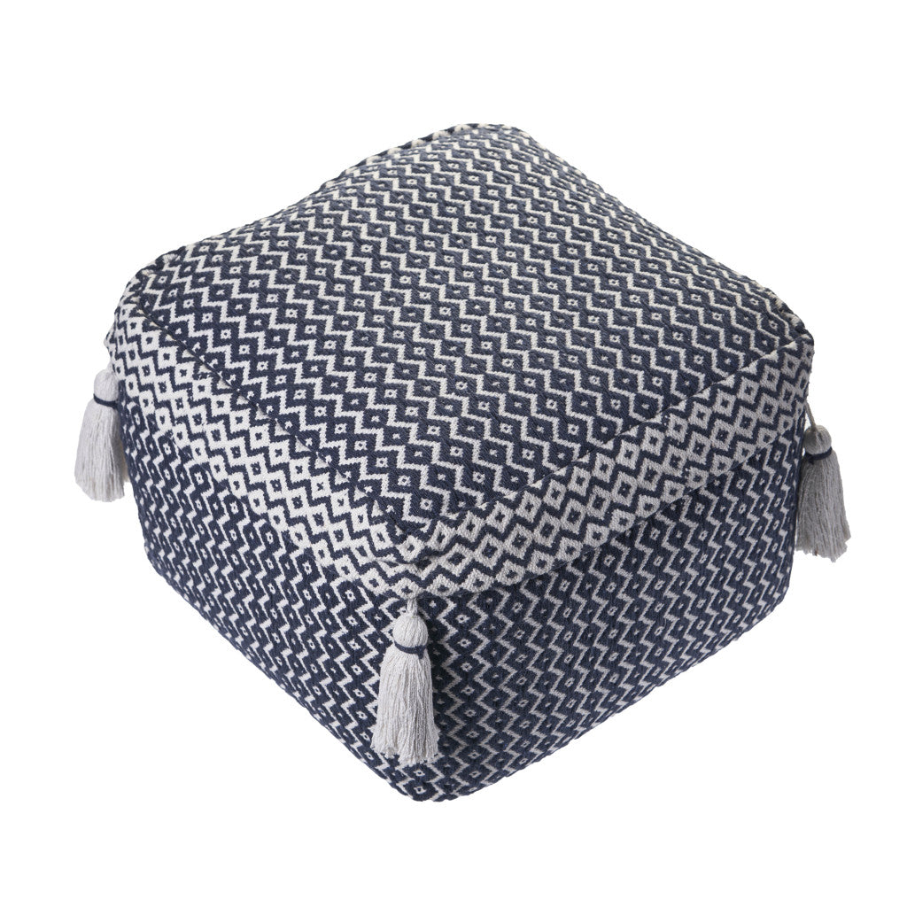 18 Blue 100% Cotton Ottoman