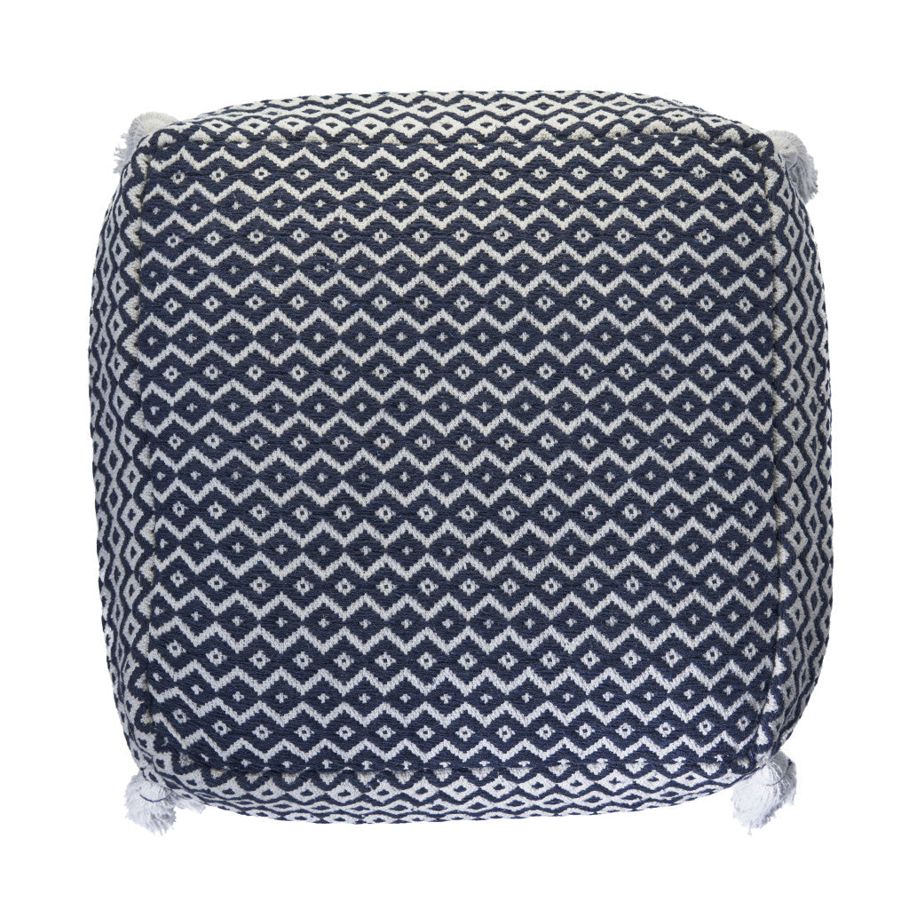 18 Blue 100% Cotton Ottoman