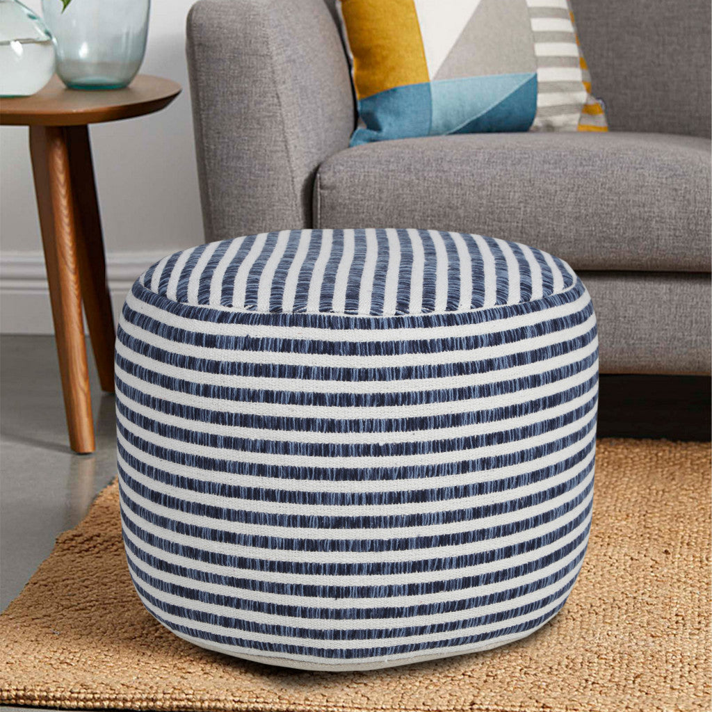 18 Blue 100% Cotton Ottoman