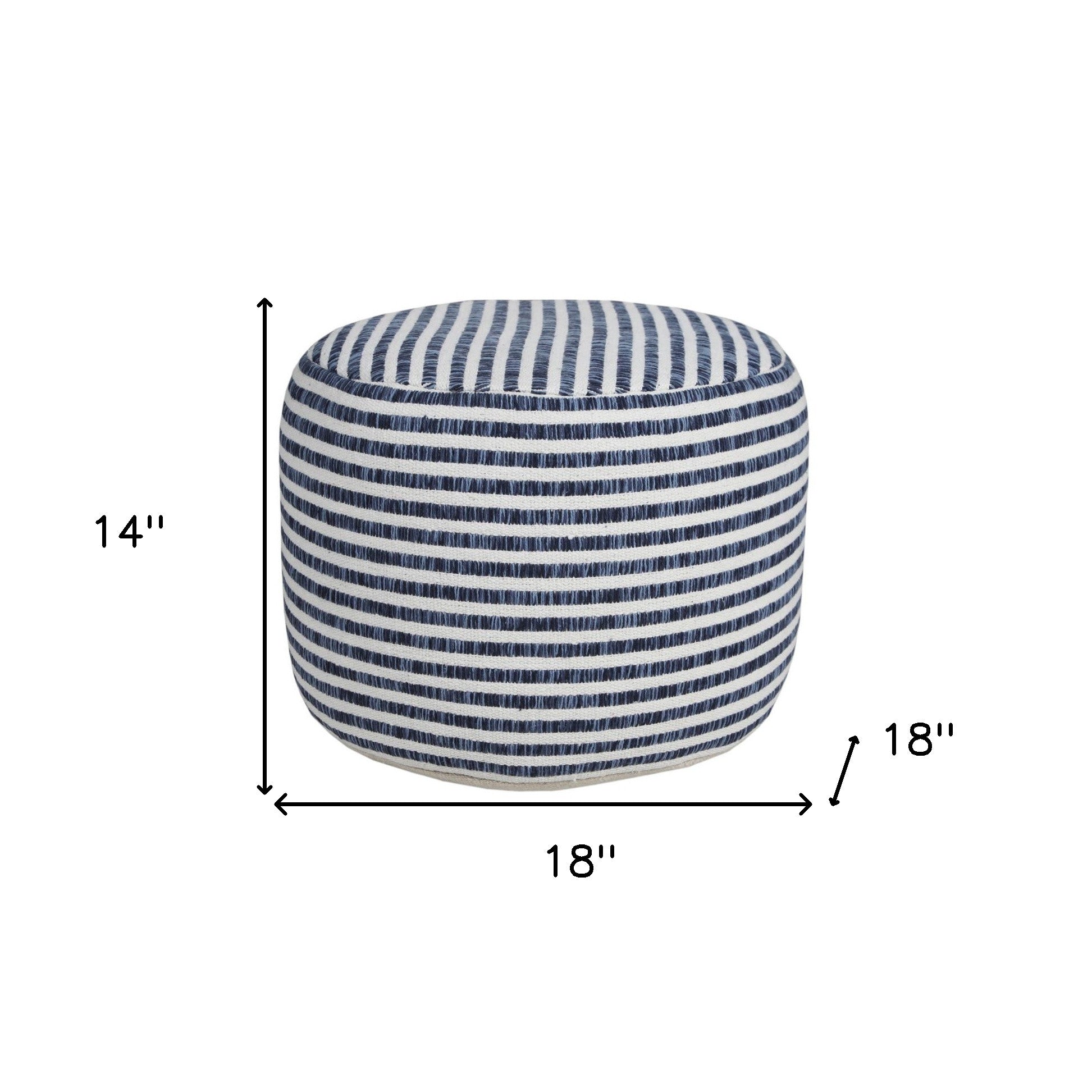 18 Blue 100% Cotton Ottoman