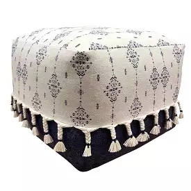 18 Blue 100% Cotton Ottoman