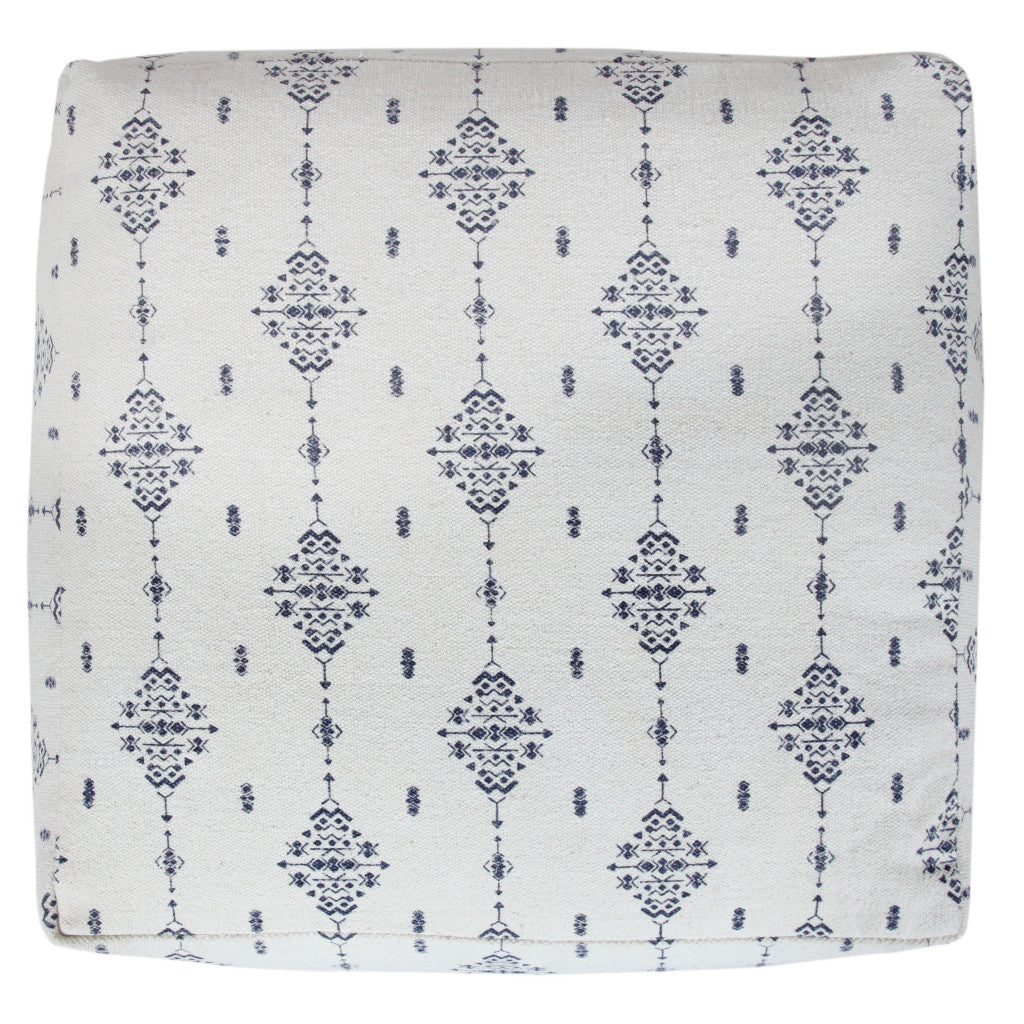 18 Blue 100% Cotton Ottoman