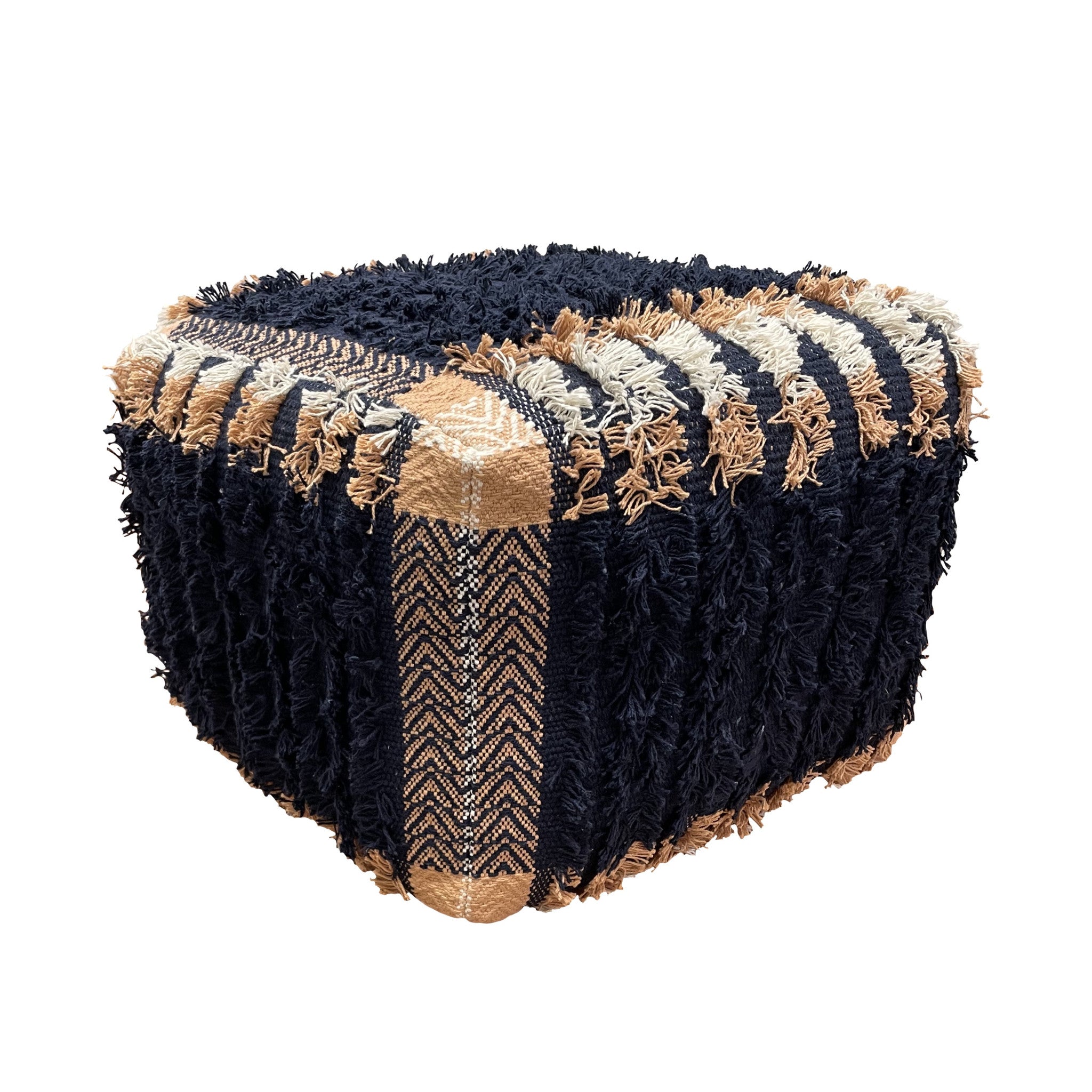 18 Blue 100% Cotton Ottoman