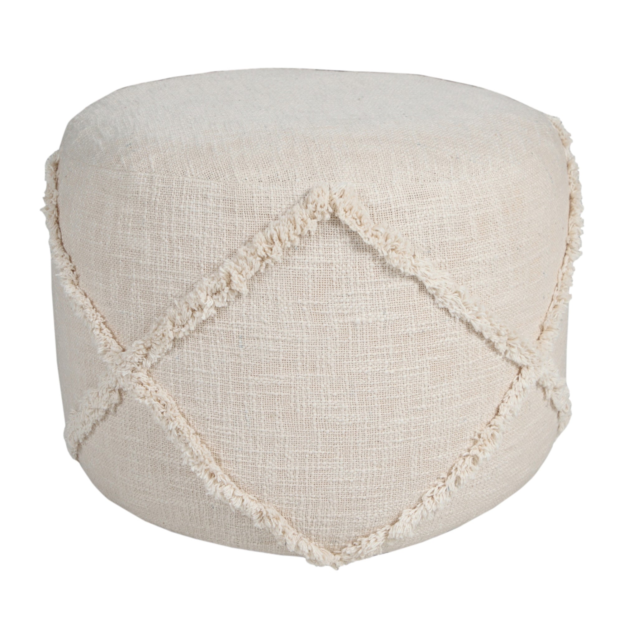 18 Cream 100% Cotton Ottoman