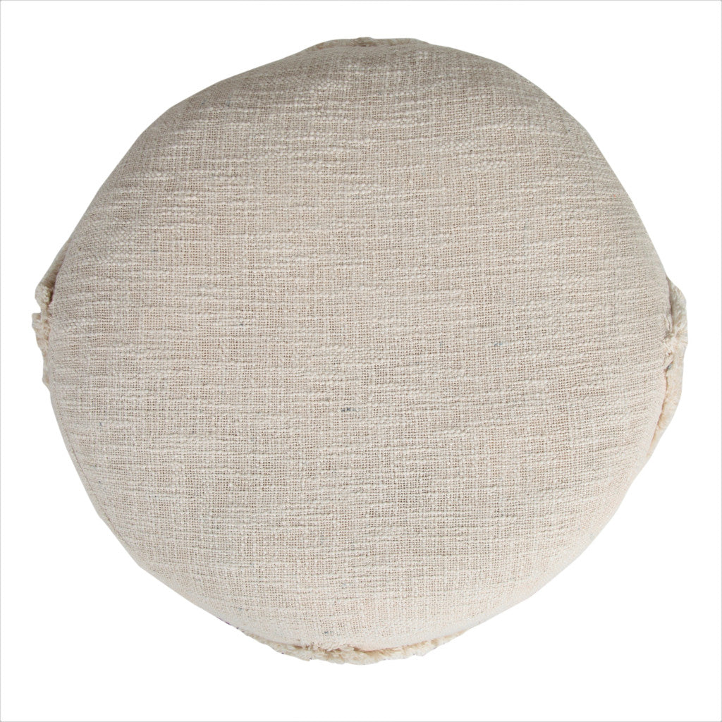 18 Cream 100% Cotton Ottoman