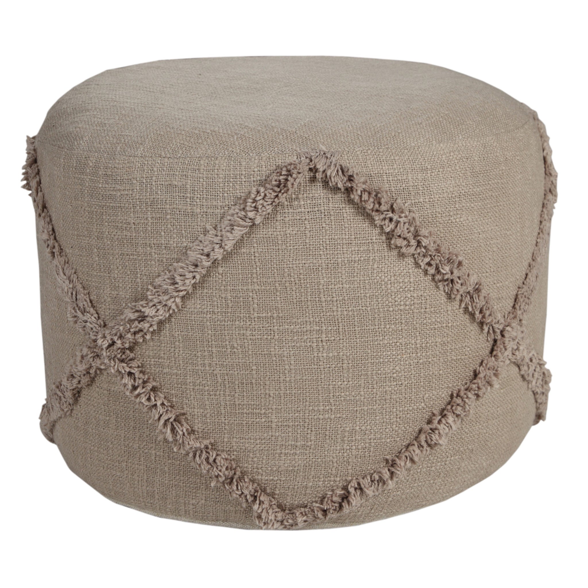 18 Cream 100% Cotton Ottoman