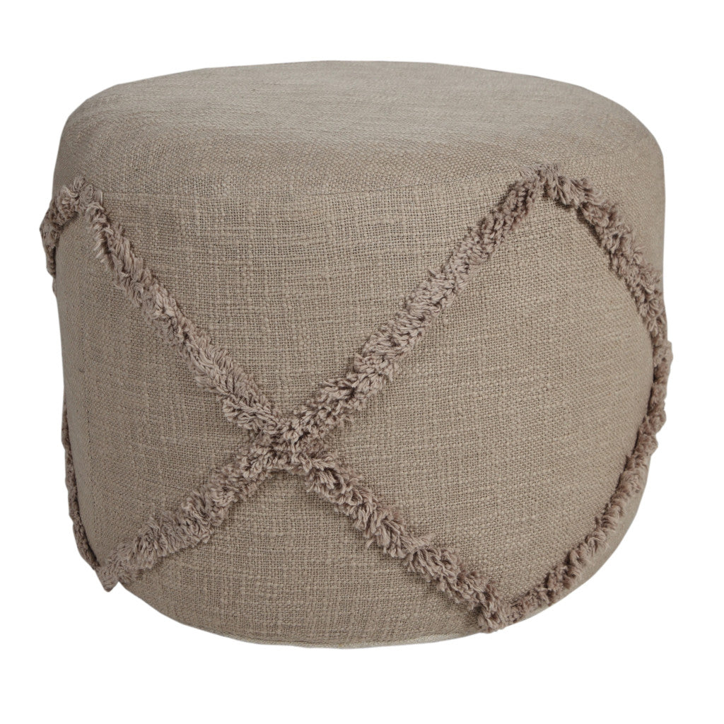 18 Cream 100% Cotton Ottoman