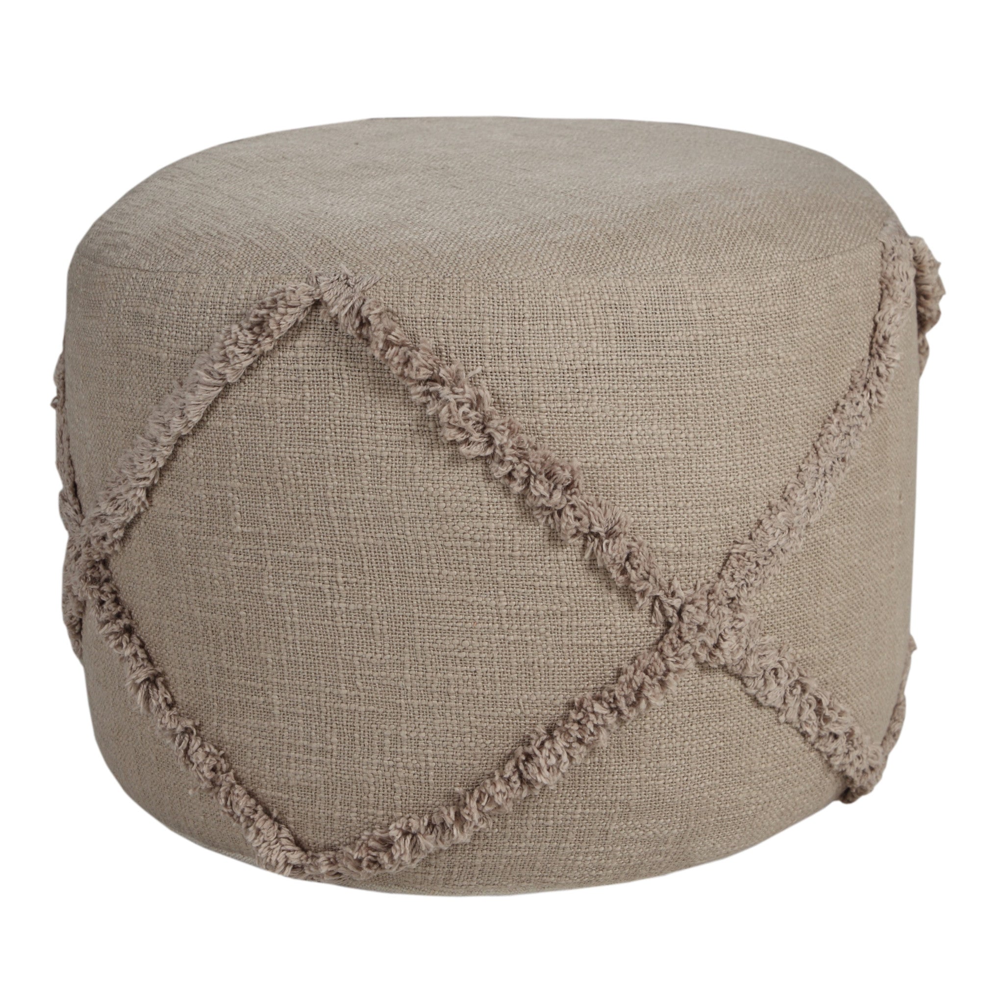 18 Cream 100% Cotton Ottoman