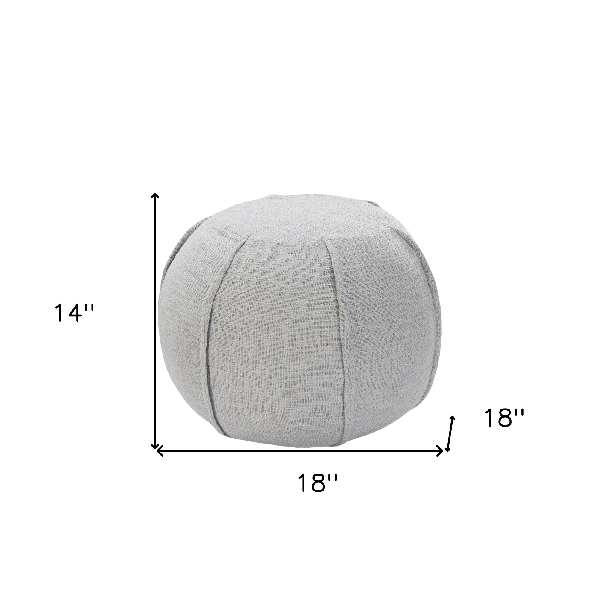 18 Gray 100% Cotton Ottoman