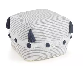 18 Gray 100% Cotton Ottoman