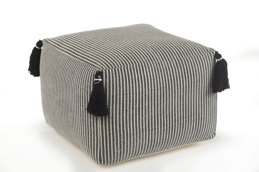 18 Gray 100% Cotton Ottoman