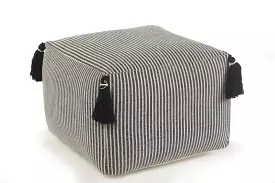 18 Gray 100% Cotton Ottoman