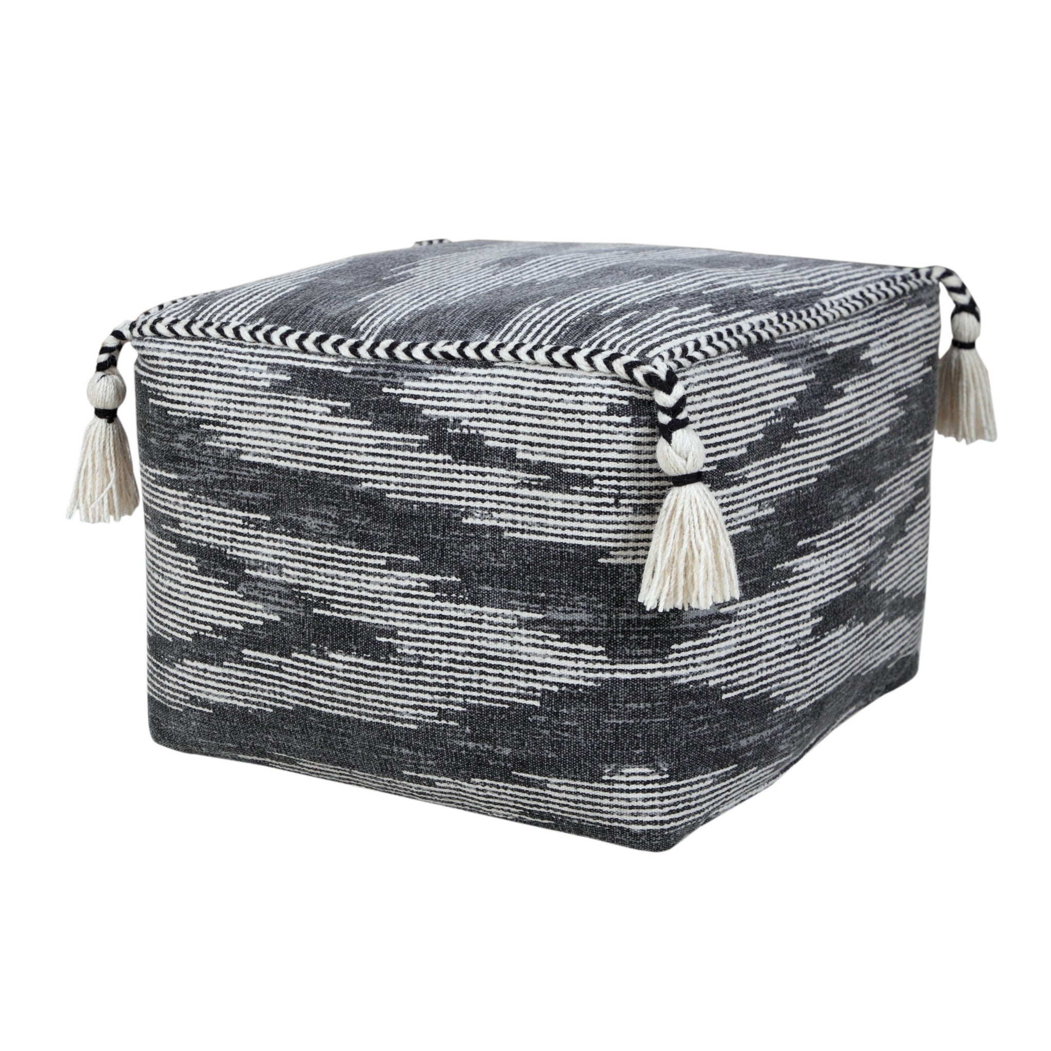 18 Gray 100% Cotton Ottoman