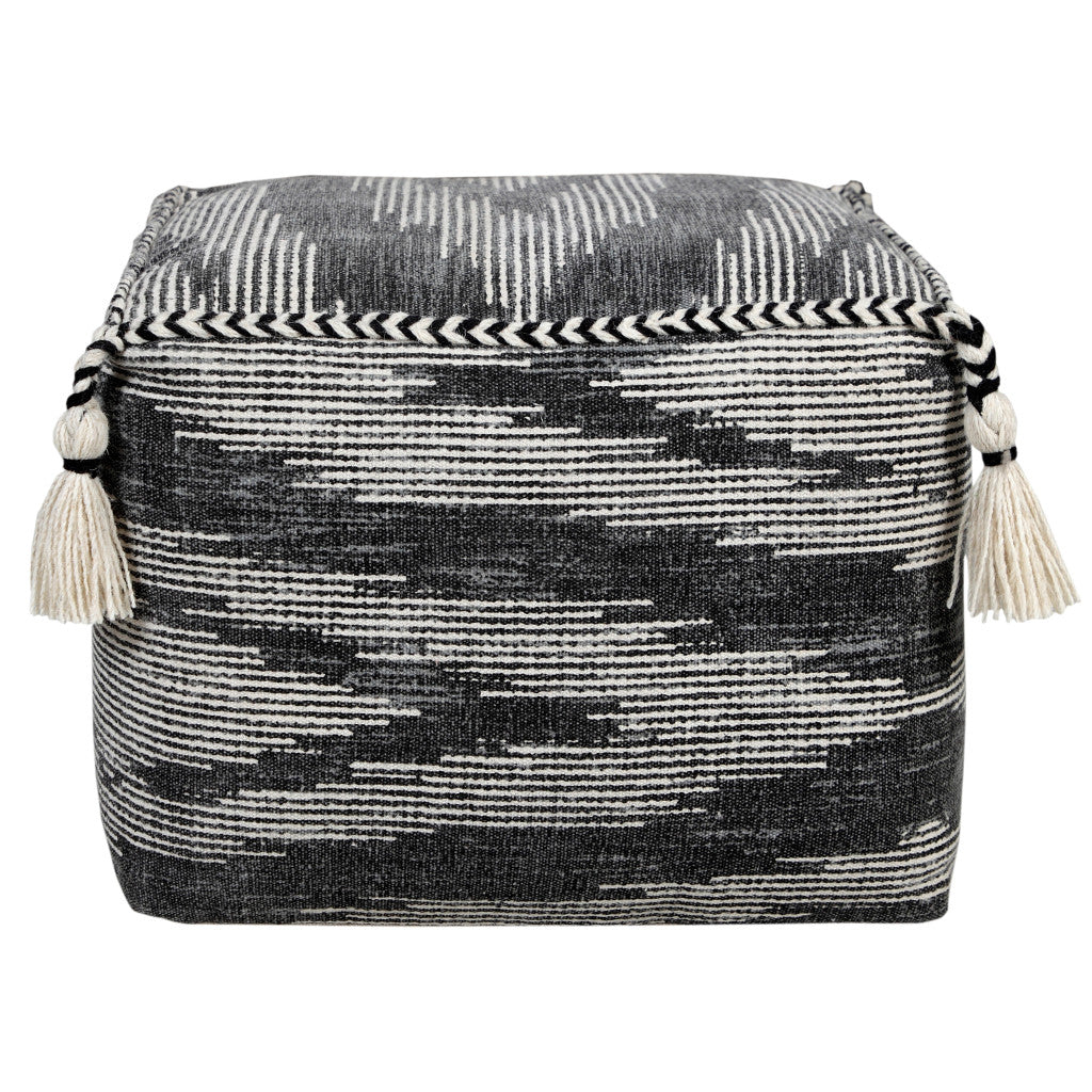 18 Gray 100% Cotton Ottoman