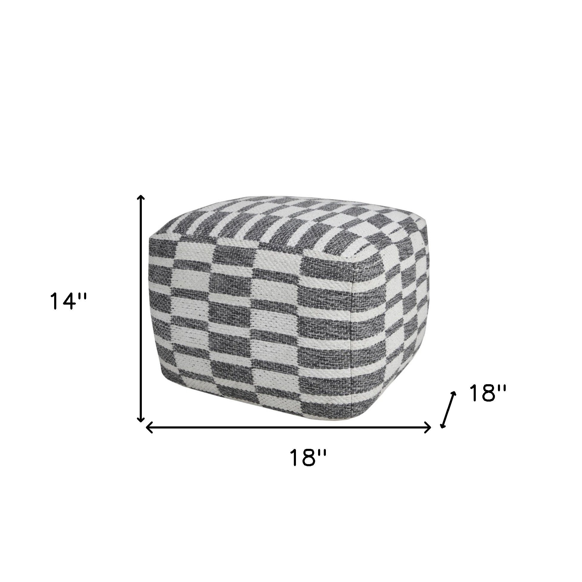 18 Gray 100% Cotton Ottoman