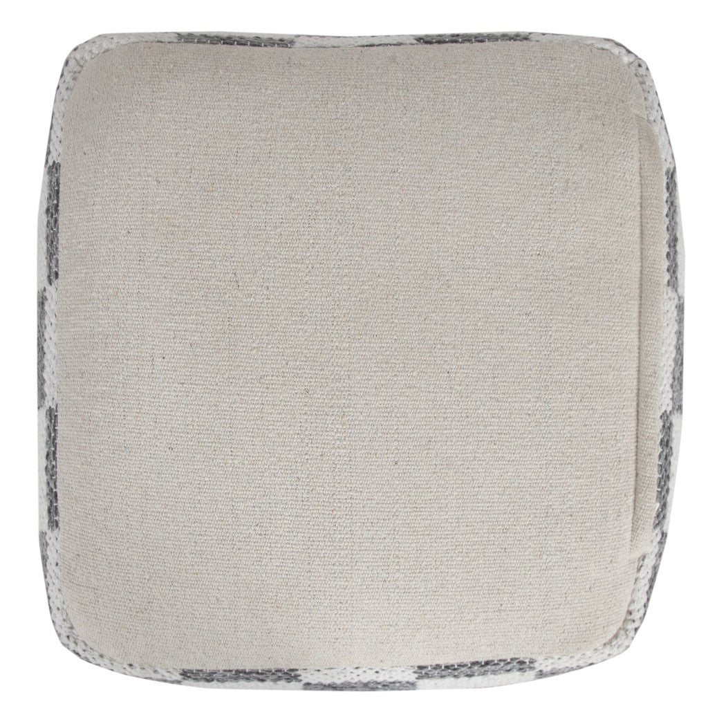 18 Gray 100% Cotton Ottoman