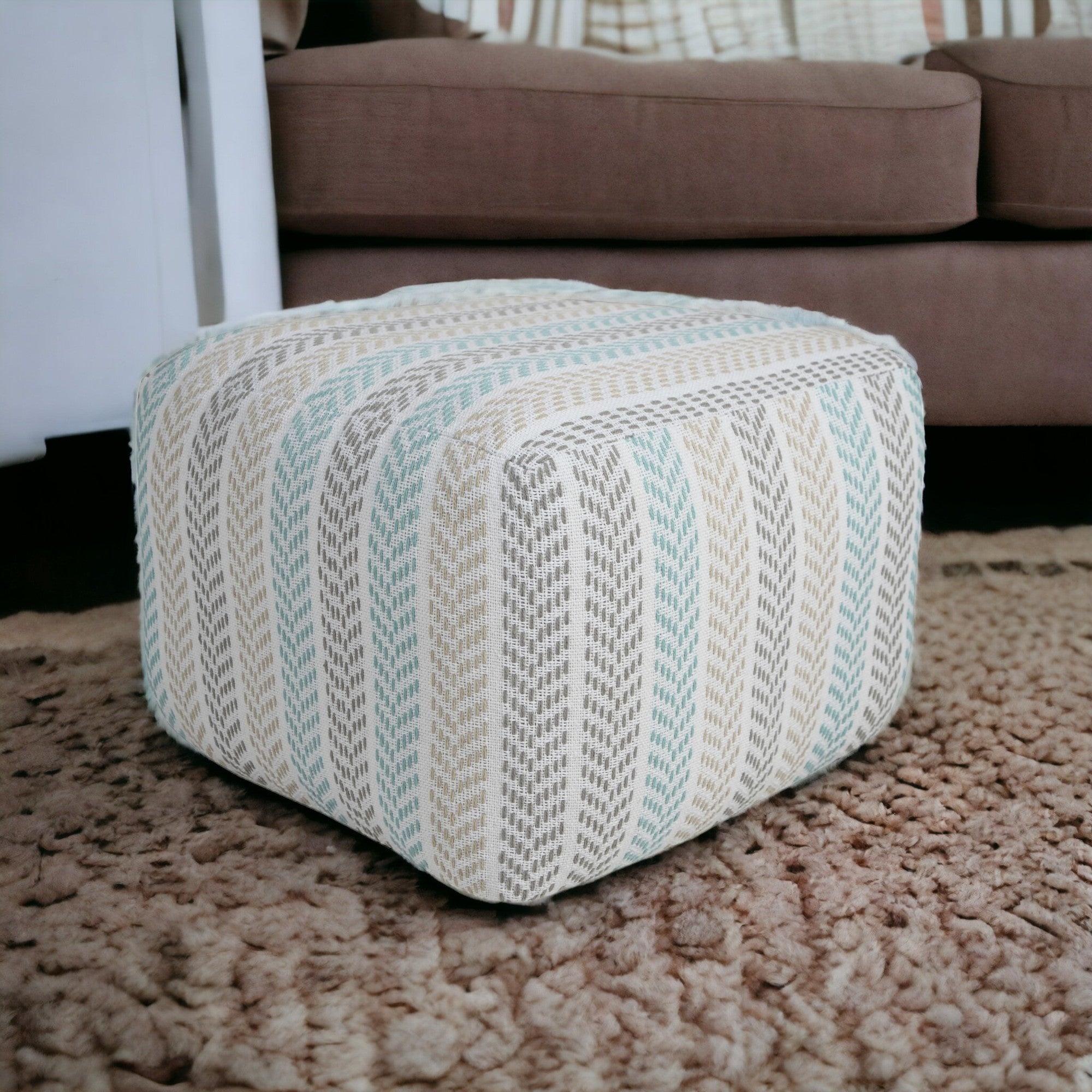 18 Gray 100% Cotton Ottoman