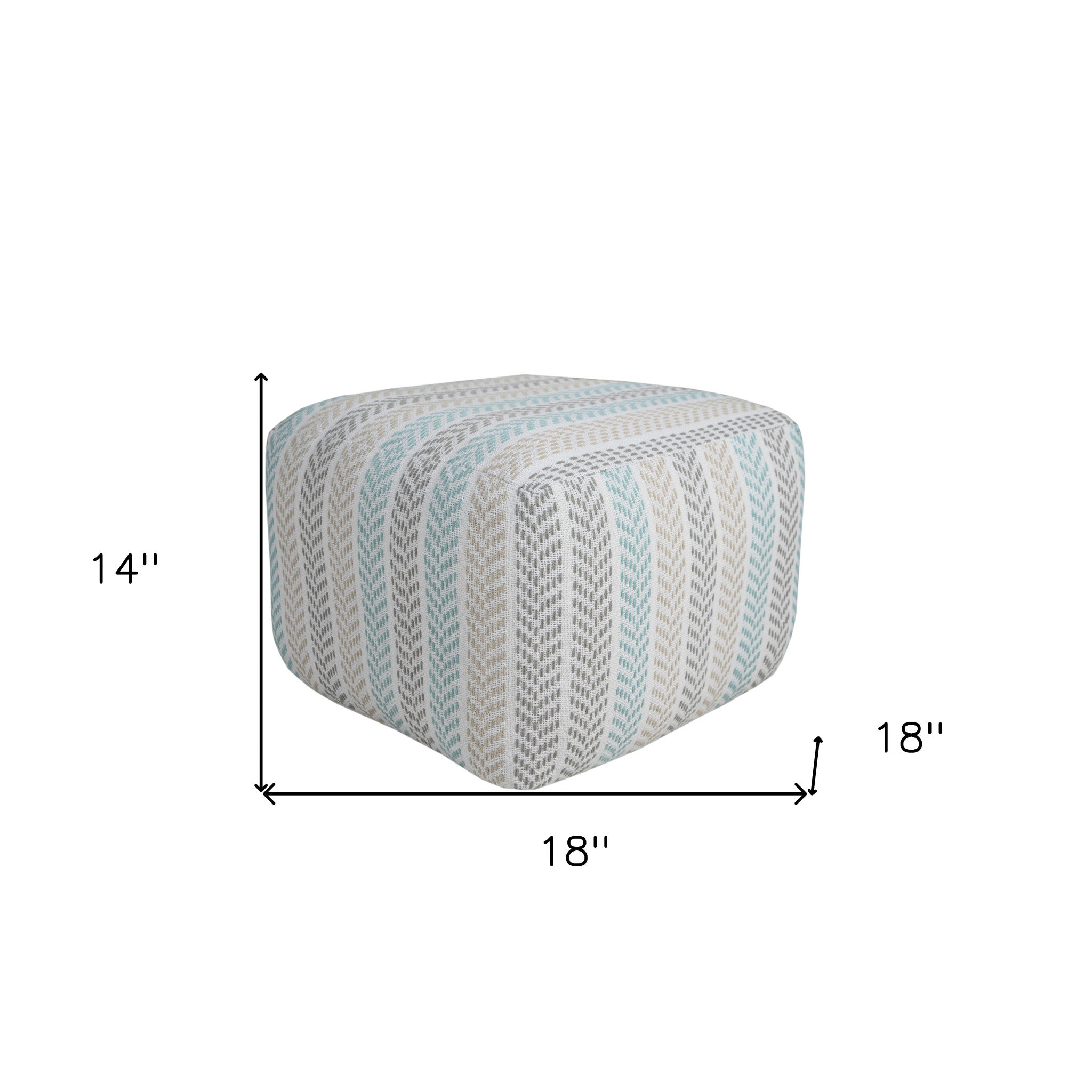 18 Gray 100% Cotton Ottoman