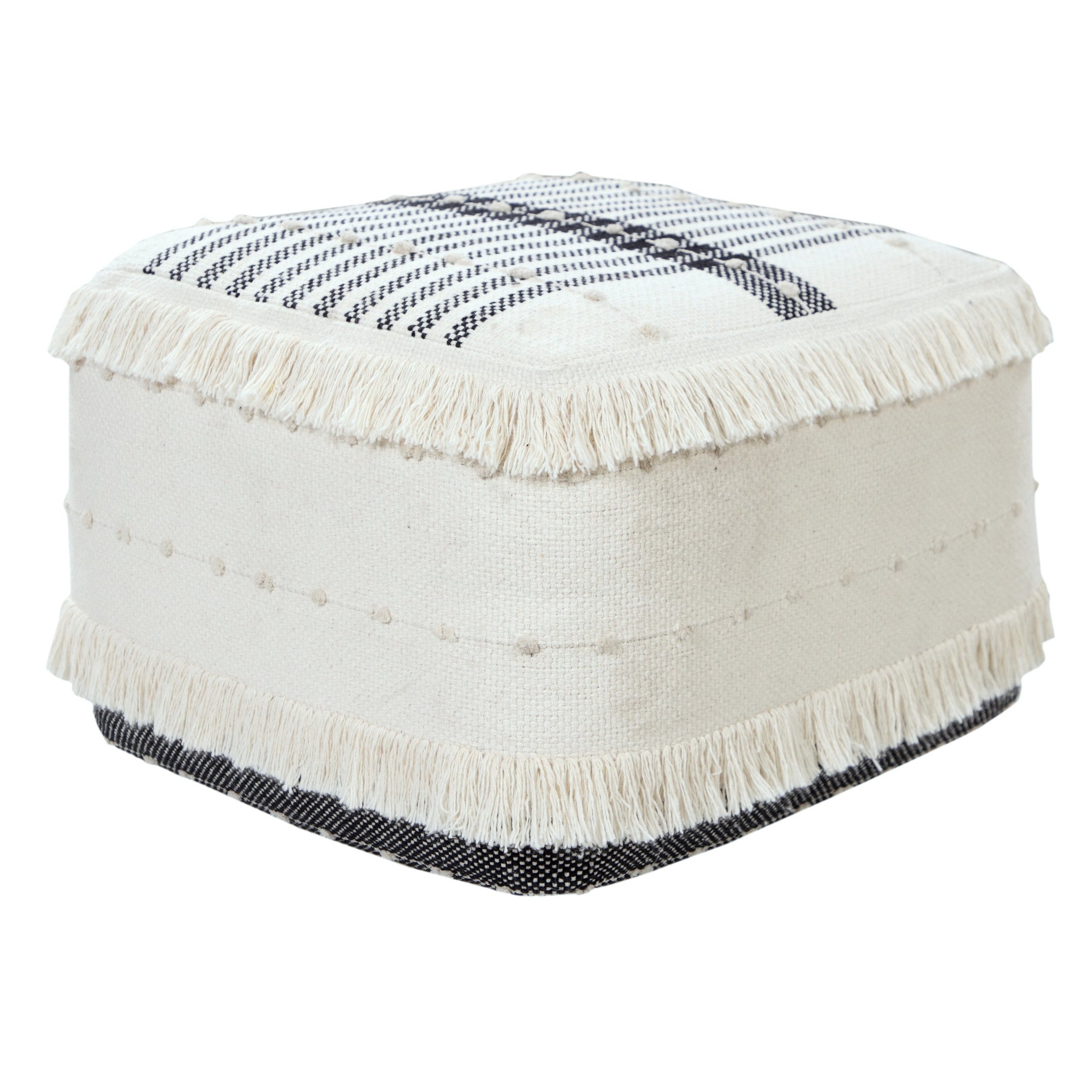 18 White 100% Cotton Ottoman