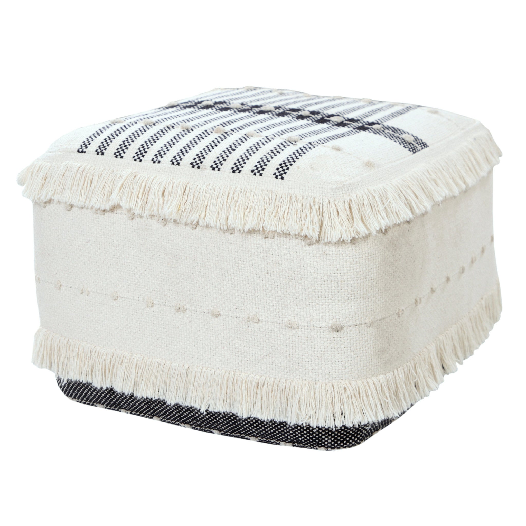 18 White 100% Cotton Ottoman