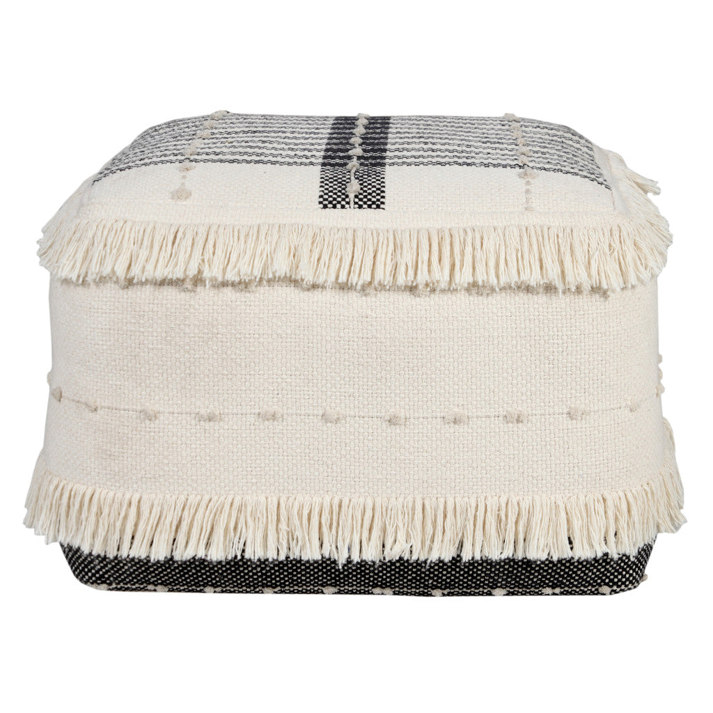 18 White 100% Cotton Ottoman