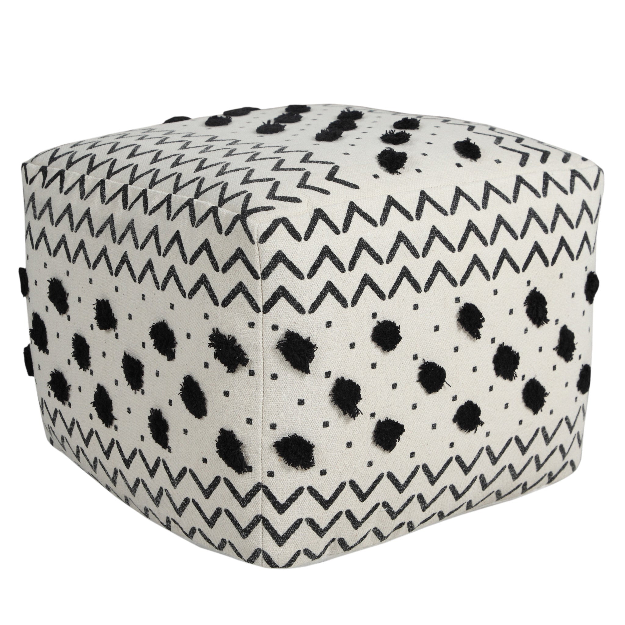 18 White 100% Cotton Ottoman