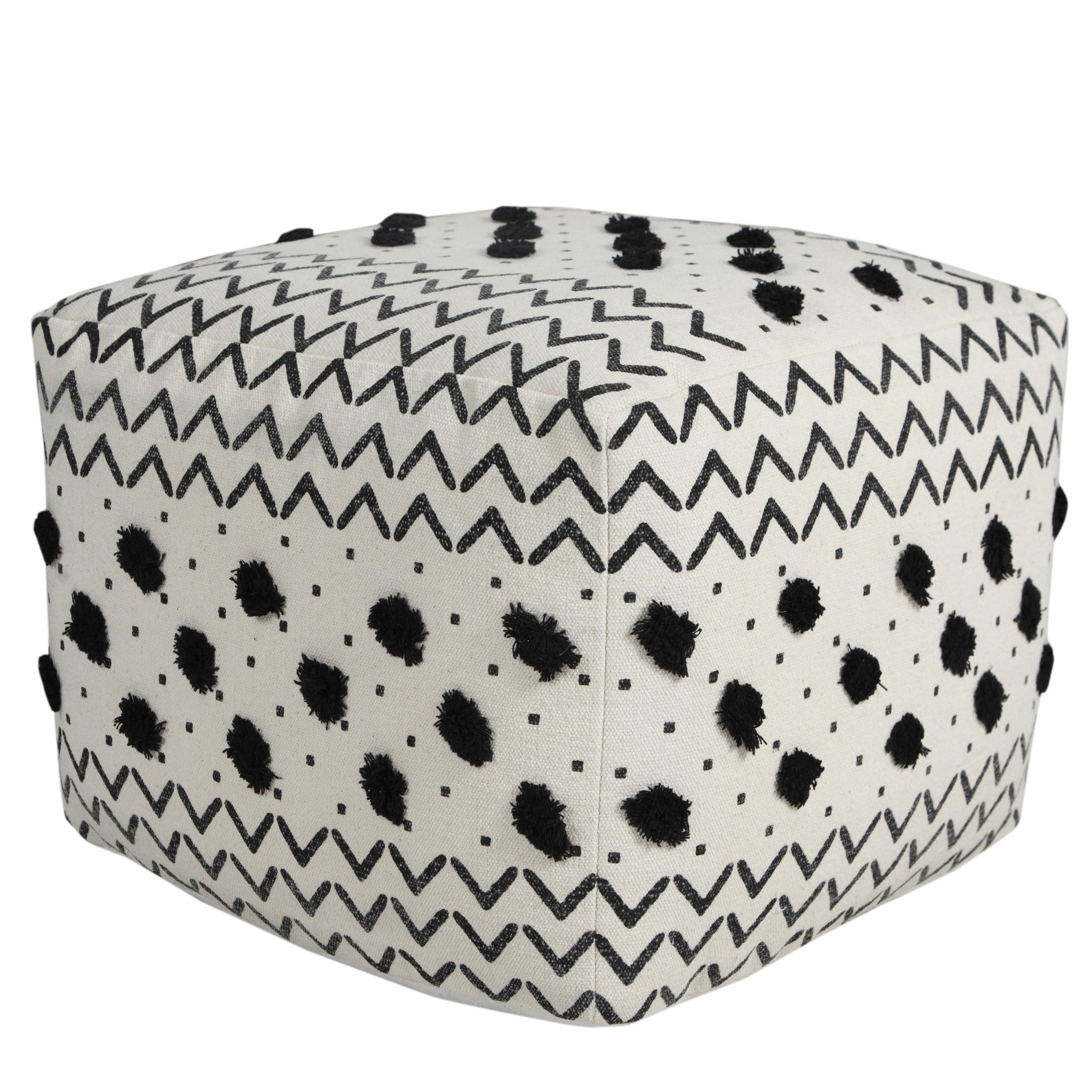 18 White 100% Cotton Ottoman