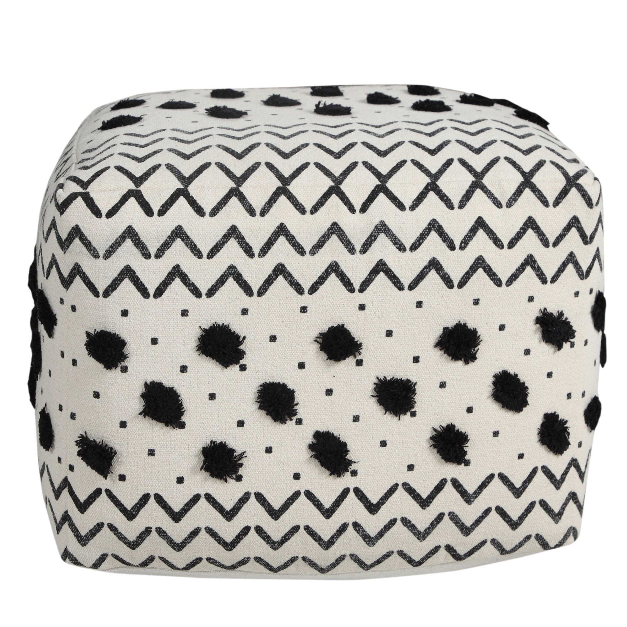 18 White 100% Cotton Ottoman