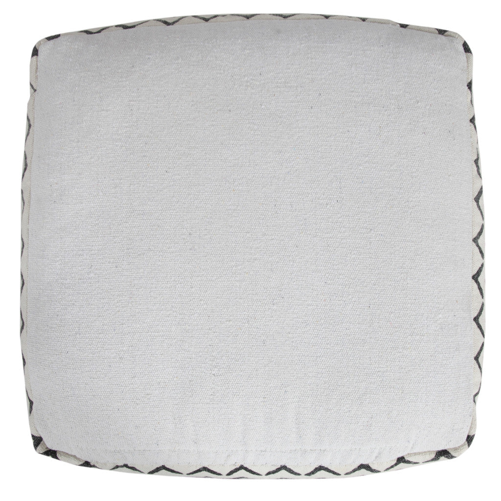 18 White 100% Cotton Ottoman