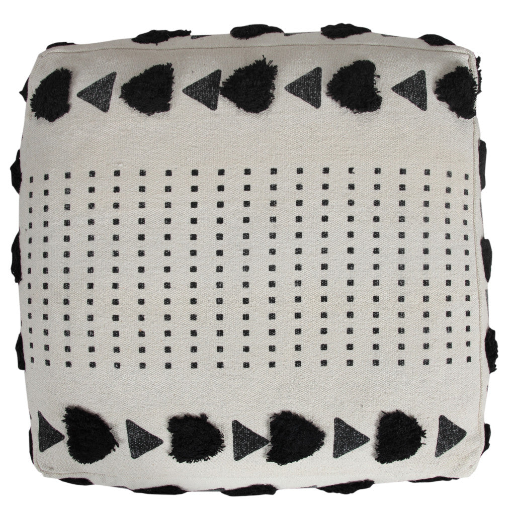 18 White 100% Cotton Ottoman