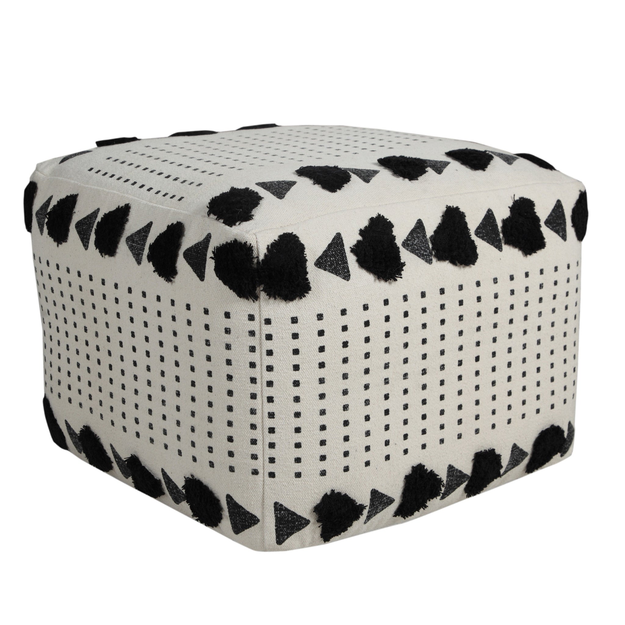 18 White 100% Cotton Ottoman